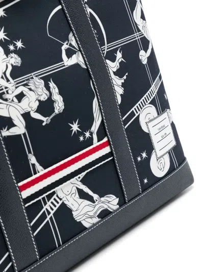 Thom Browne Medium Tool Tote Bag In Blue