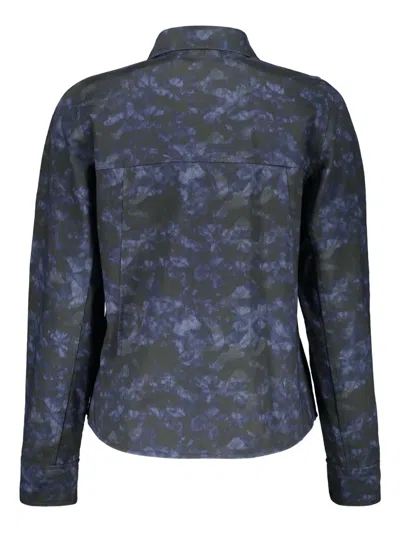 Moorer Button-front Cotton Jacket In Blue