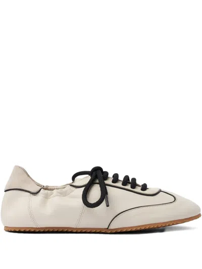 Scarosso Riley Lace-up Sneakers In White