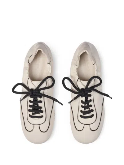 Scarosso Riley Lace-up Sneakers In White