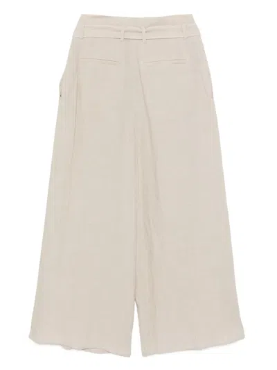 Forme D'expression Belted Wide-leg Pants In Neutrals