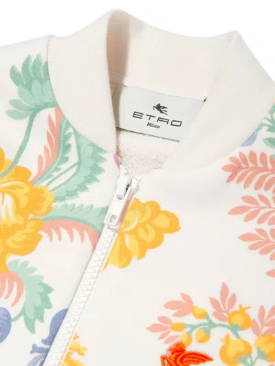 Etro Floral-patterned Bomber Jacket In Neutrals