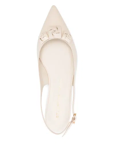 Stuart Weitzman Leather Flats In Neutrals