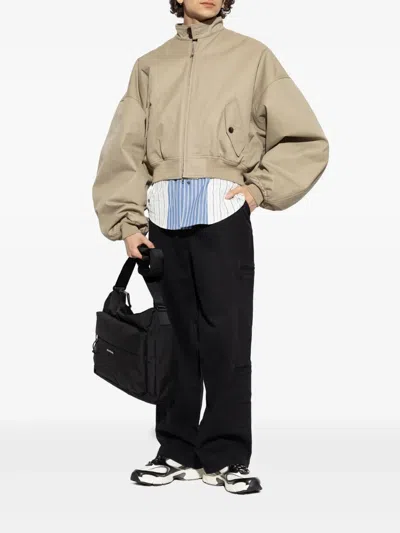 Represent Cargo Pant With Belt Loops And Side Pockets In Black