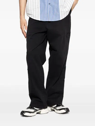 Represent Cargo Pant With Belt Loops And Side Pockets In Black