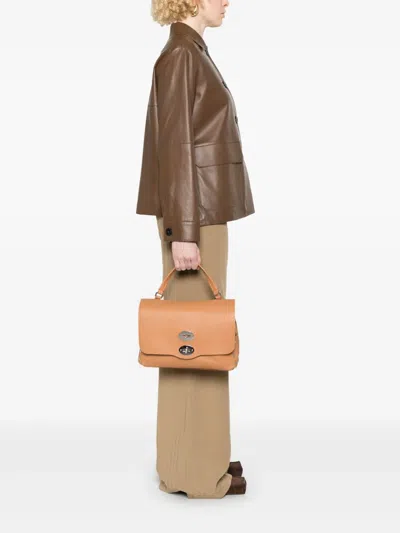 Zanellato Postina Daily Small Leather Handbag In Brown