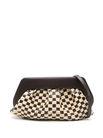 Themoirè Micro Checkered Straw Weave In Brown