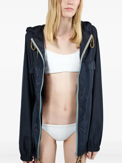 Prada Stretch Jersey Bikini Top In White