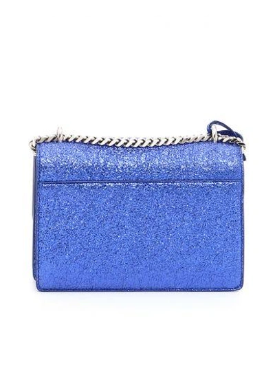 Shop Saint Laurent Small Monogram Sunset Bag In Elettrico|blu