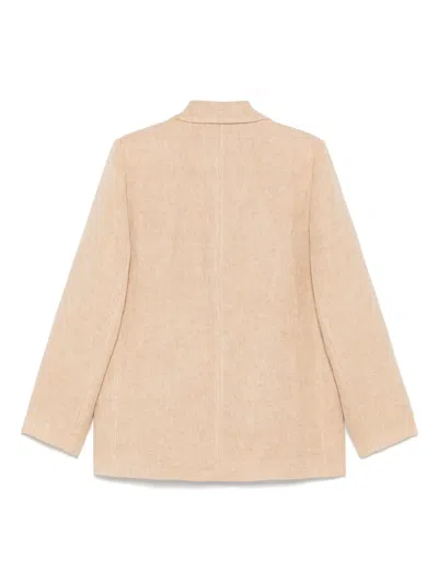 Antonelli Long-sleeved Suit Jacket In Neutrals