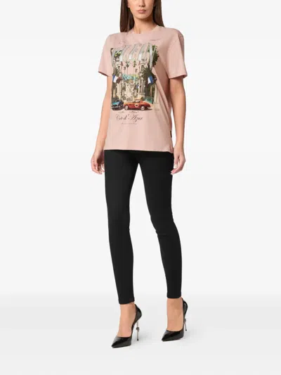 Philipp Plein Sexy Pure Vintage Racing T-shirt In Pink