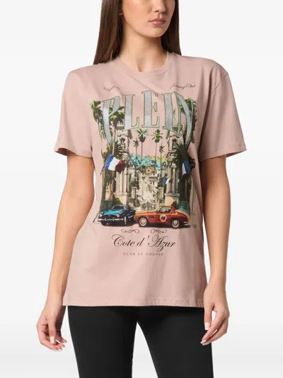 Philipp Plein Sexy Pure Vintage Racing T-shirt In Pink