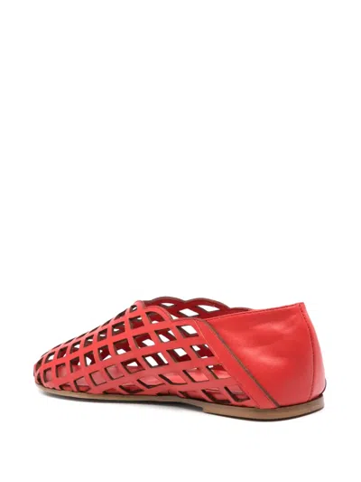 Gia Borghini X Helsa Peek-a-boo Ballerina Flat In Red