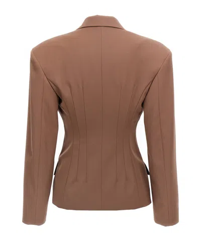 Dries Van Noten 'bohana' Blazer Single-breasted Back Vent In Brown