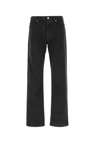 Magliano Braided Back Distressed Denim In Black