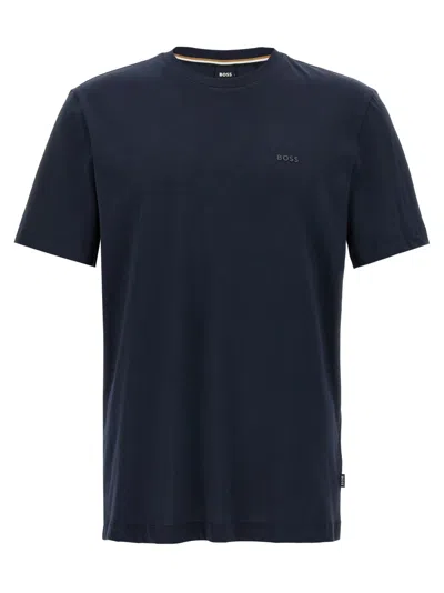 Hugo Boss Round-necked Logo T-shirt In Black