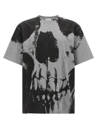 Alexander Mcqueen Mcqueen 'skull' T-shirt In Grey