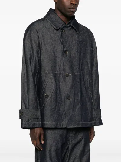 Forme D'expression Denim Blazer In Blue