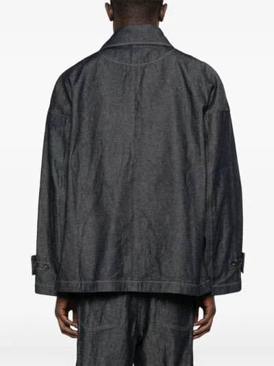 Forme D'expression Denim Blazer In Blue