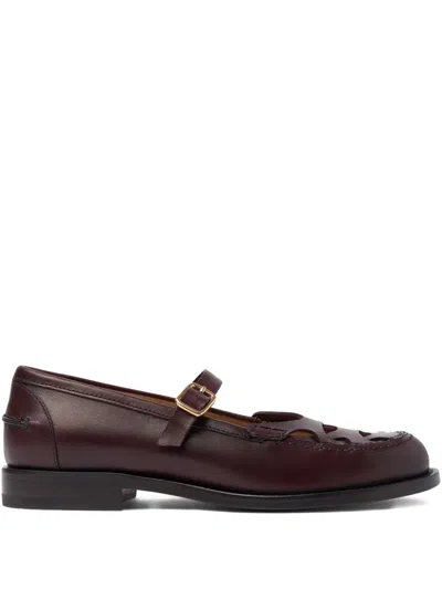 Scarosso Minni Buckle Fastened Flat Shoes In Multi