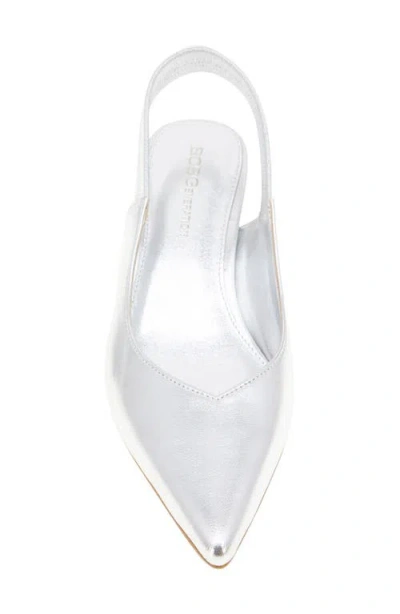 Bcbgeneration Kayla Pointed Toe Kitten Heel Pump In Silver