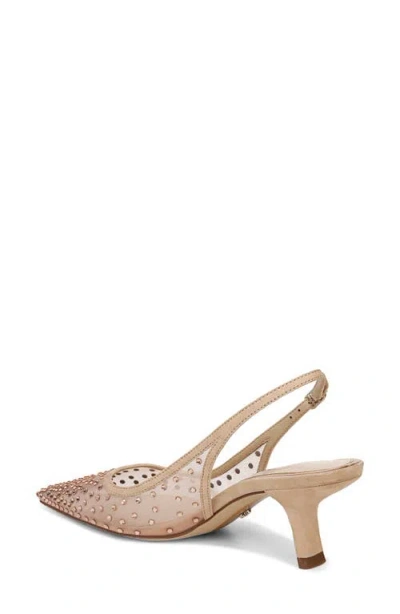 Sam Edelman Bianka Slingback Mesh Pointed Toe Pump In Nude