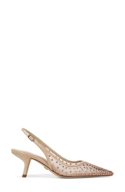 Sam Edelman Bianka Slingback Mesh Pointed Toe Pump In Nude