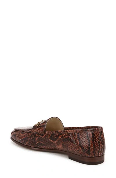 Sam Edelman Loraine Bit Loafer Stable Brown Python Leather In Stable Brown