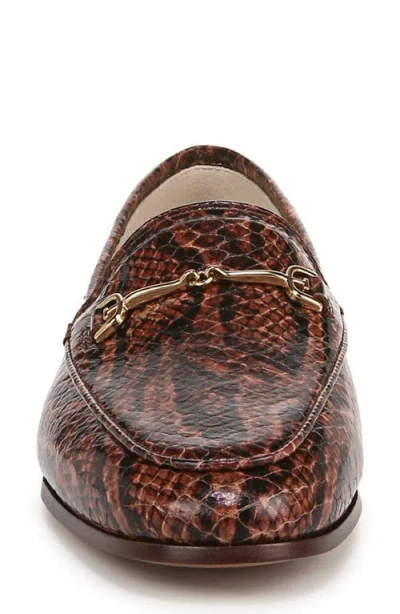 Sam Edelman Loraine Bit Loafer Stable Brown Python Leather In Stable Brown