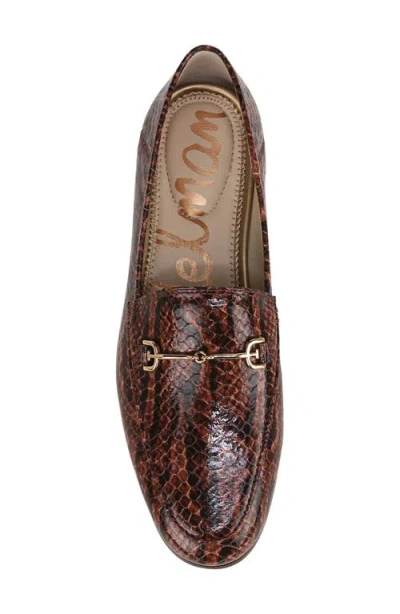 Sam Edelman Loraine Bit Loafer Stable Brown Python Leather In Stable Brown