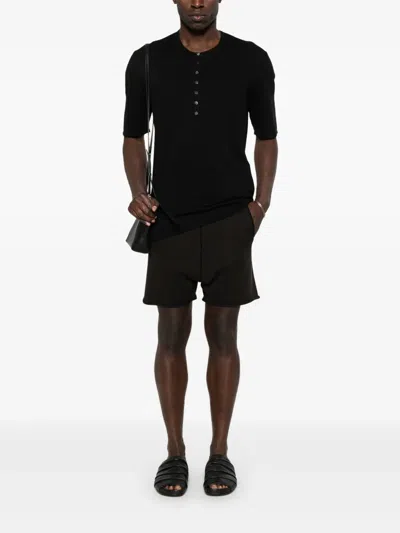 Label Under Construction Cotton T-shirt In Black