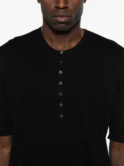 Label Under Construction Cotton T-shirt In Black