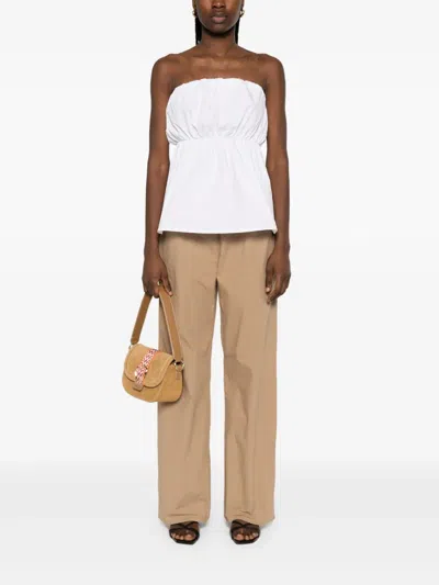 The M Strapless Top In White