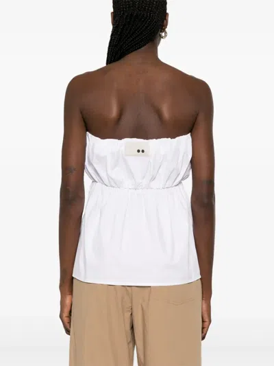 The M Strapless Top In White