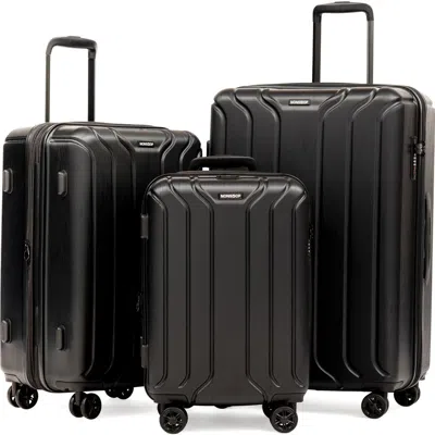 Nonstop New York 3-piece Expandable Spinner Luggage Set And 3-piece Packing Cube Set In Black