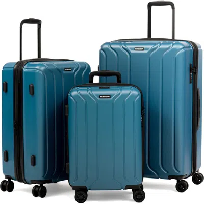 Nonstop New York 3-piece Expandable Spinner Luggage Set And 3-piece Packing Cube Set In Teal