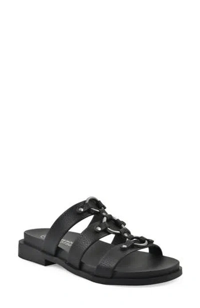 Cliffs By White Mountain Koala Slide Sandal In Black Smooth