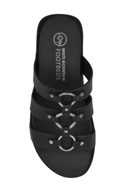 Cliffs By White Mountain Koala Slide Sandal In Black Smooth