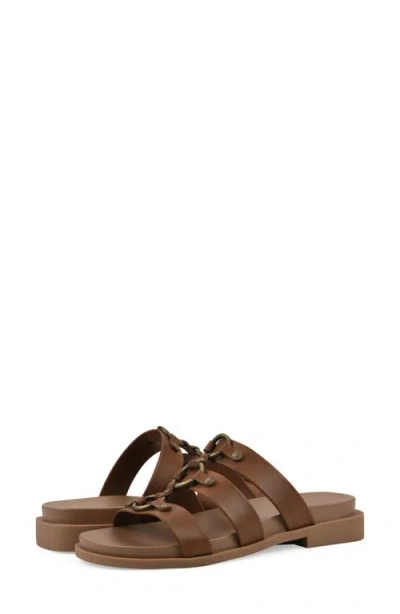 Cliffs By White Mountain Koala Slide Sandal In Dark Tan Smooth