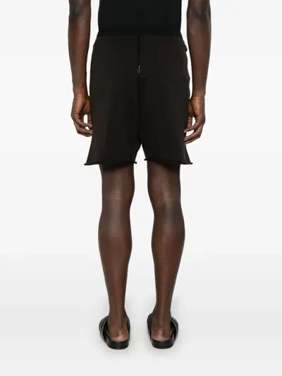 Label Under Construction Cotton Shorts In Black