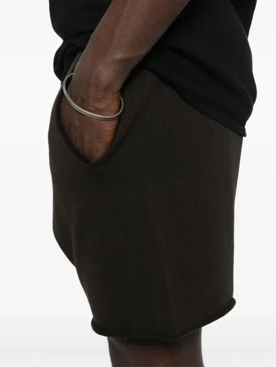 Label Under Construction Cotton Shorts In Black
