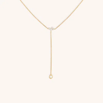 Astrid &amp; Miyu Pear Bezel Cluster Lariat