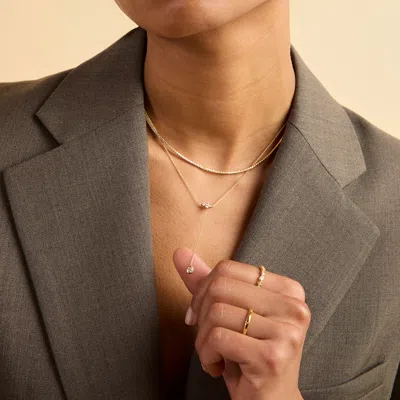 Astrid &amp; Miyu Pear Bezel Cluster Lariat