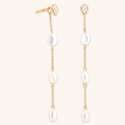 Astrid &amp; Miyu Pearl Chain Drop Studs