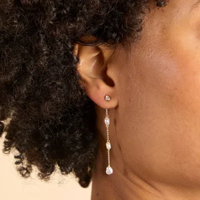 Astrid &amp; Miyu Pearl Chain Drop Studs