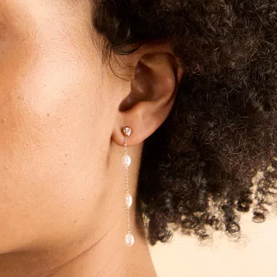 Astrid &amp; Miyu Pearl Chain Drop Studs