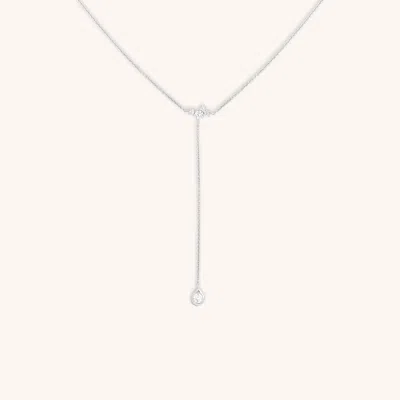 Astrid &amp; Miyu Pear Bezel Cluster Lariat