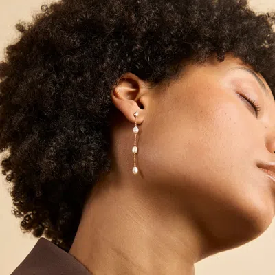 Astrid &amp; Miyu Pearl Chain Drop Studs