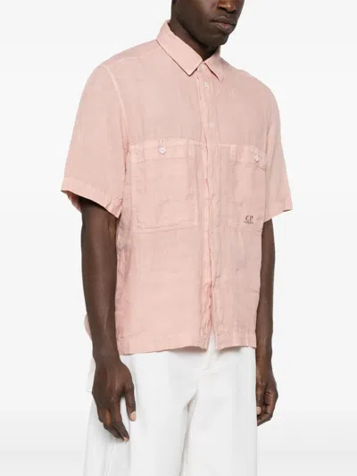 C.p. Company C.p.company Short Sleeve Shirt In Pink