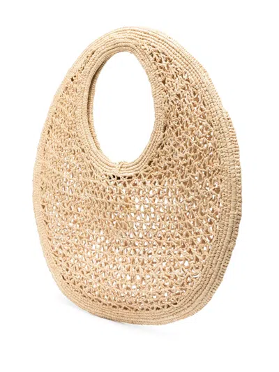 Jacquemus The Round Woven Raffia Handbag In Beige